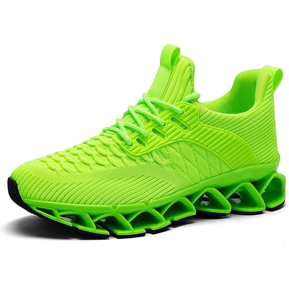 Men\'s Green Casual Fashion Comfortable Non Slip Sport Trainer Athletic Shoes main image 4
